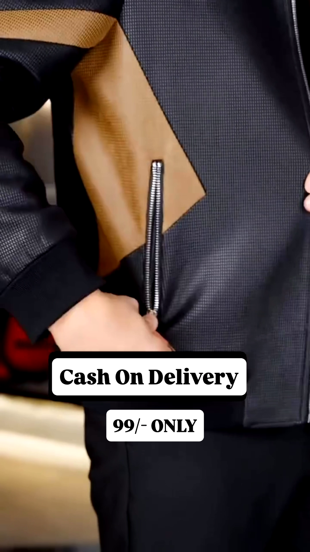 premium black & tan designer winter jacket for men premium black & tan designer winter jacket for men