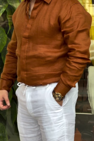 men's premium matching semi formal shirt & pant combo set