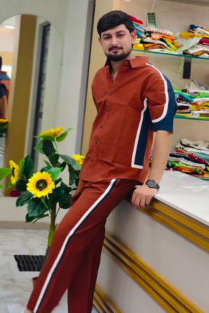 men's premium matching semi formal shirt & pant combo set
