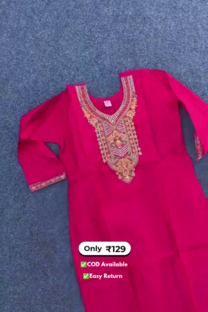 elegant women's sky blue kurta sets with contrast dupatta