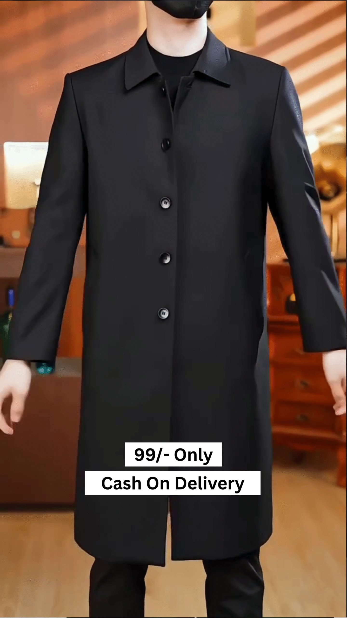 men's casual trench coat slim fit notched collar long jacket overcoat single breasted pea coat wih pockets men's casual trench coat slim fit notched collar long jacket overcoat single breasted pea coat wih pockets