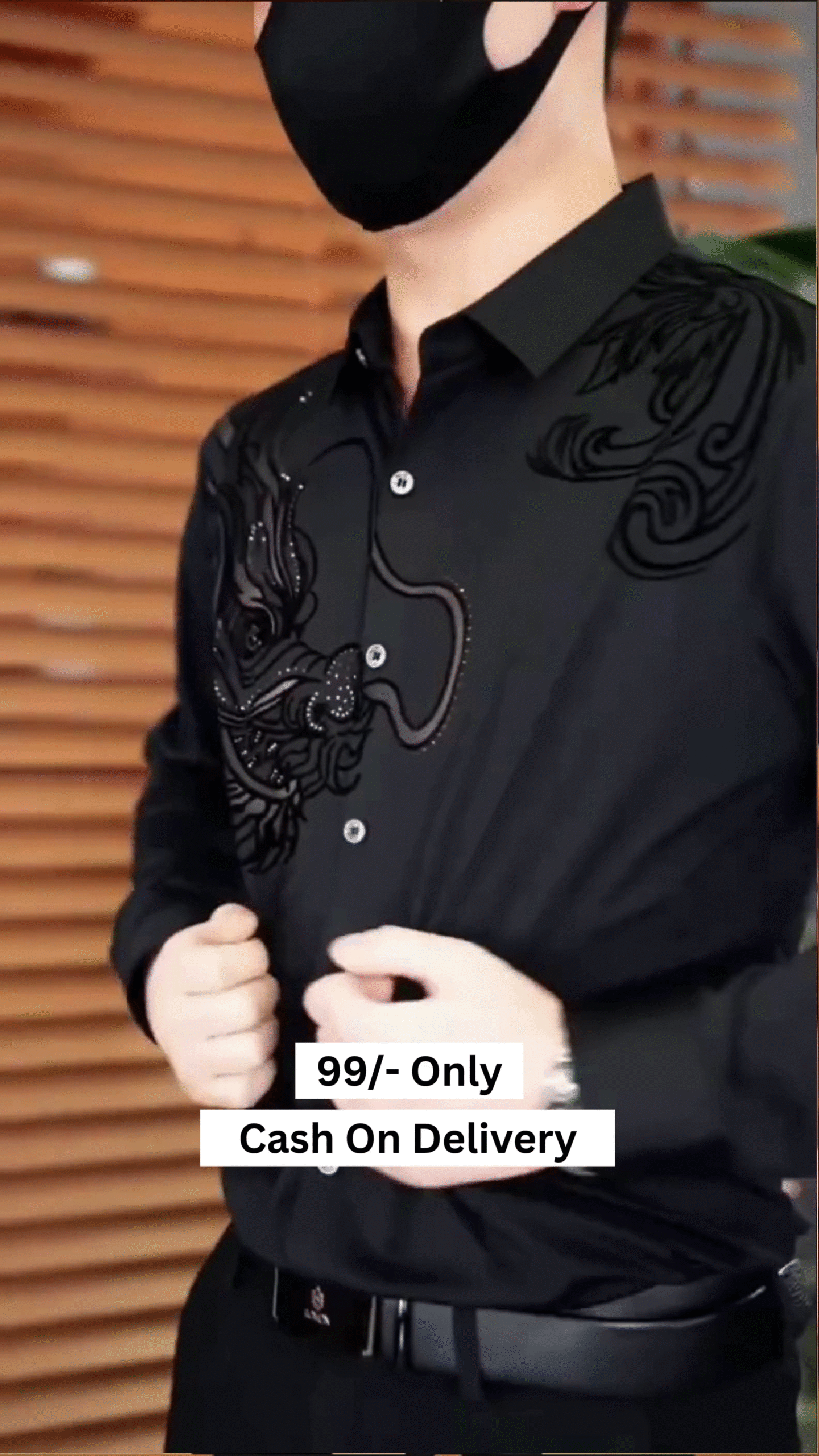 black serpentine dragon handwork designer shirt black serpentine dragon handwork designer shirt