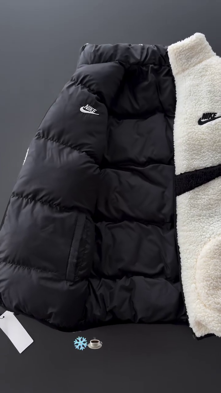 swoosh faux shearling fleece reversible jacket swoosh faux shearling fleece reversible jacket