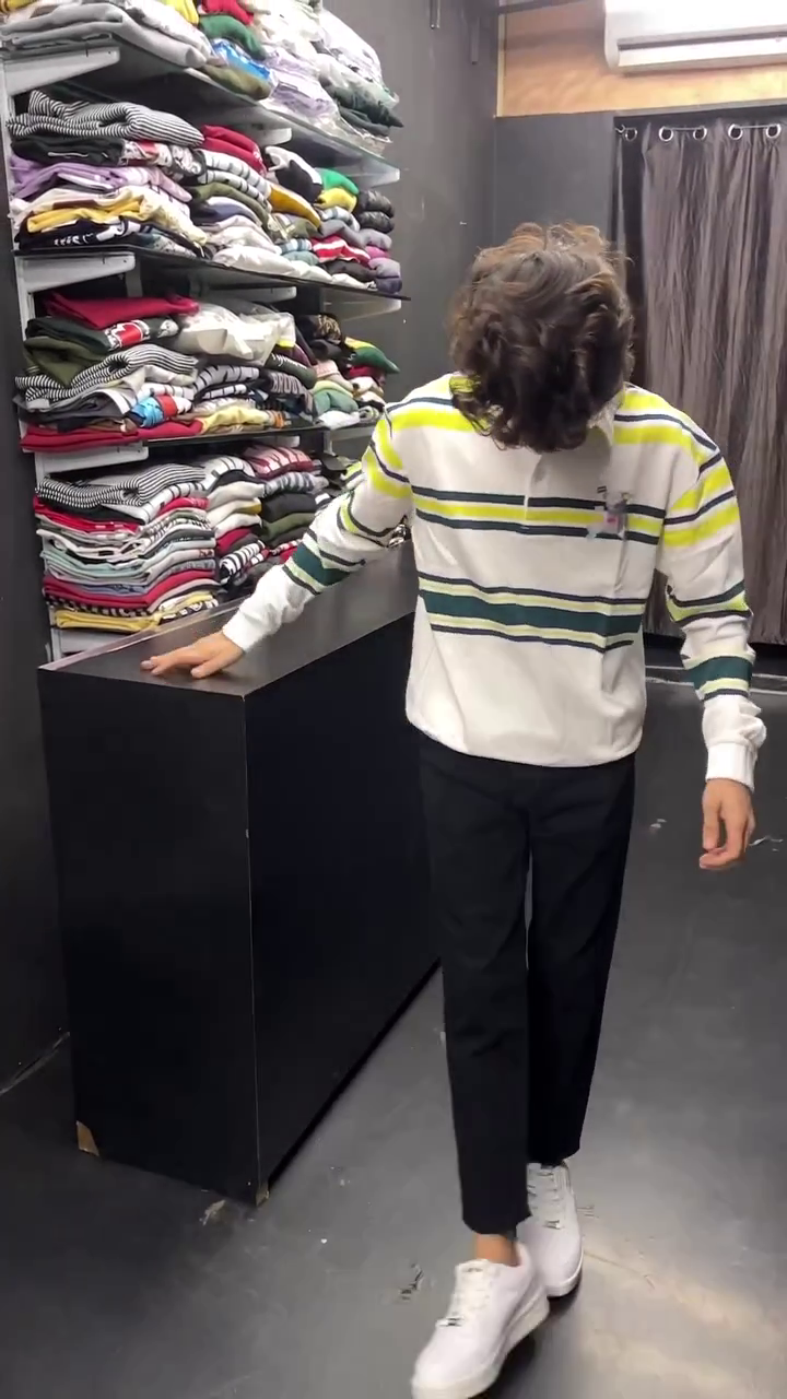 auto stripes yellow red full sleeve polo t shirt auto stripes yellow red full sleeve polo t shirt