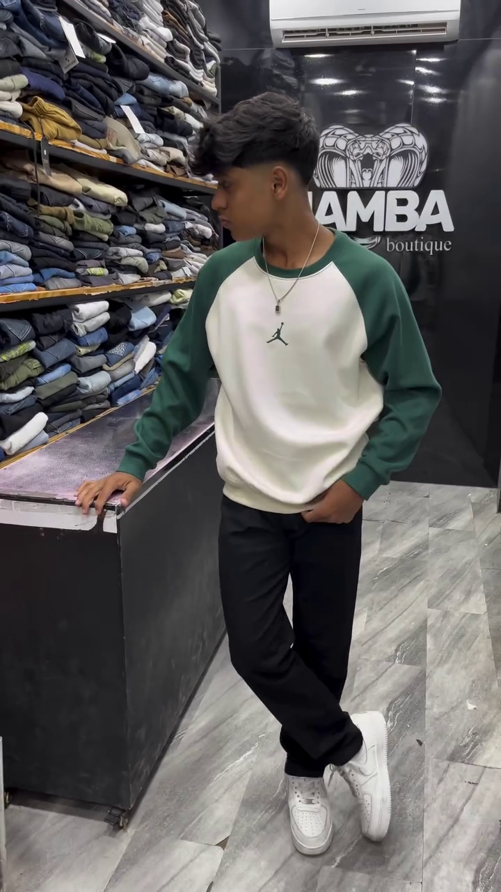 relaxed fit typography embroidered raglan sleeves sweatshirt relaxed fit typography embroidered raglan sleeves sweatshirt