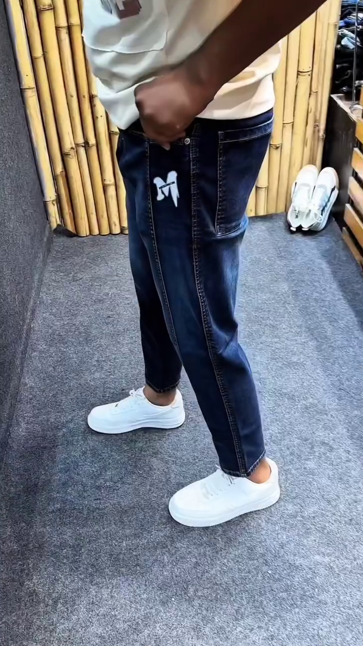 men mid wash straight cargo jeans men mid wash straight cargo jeans