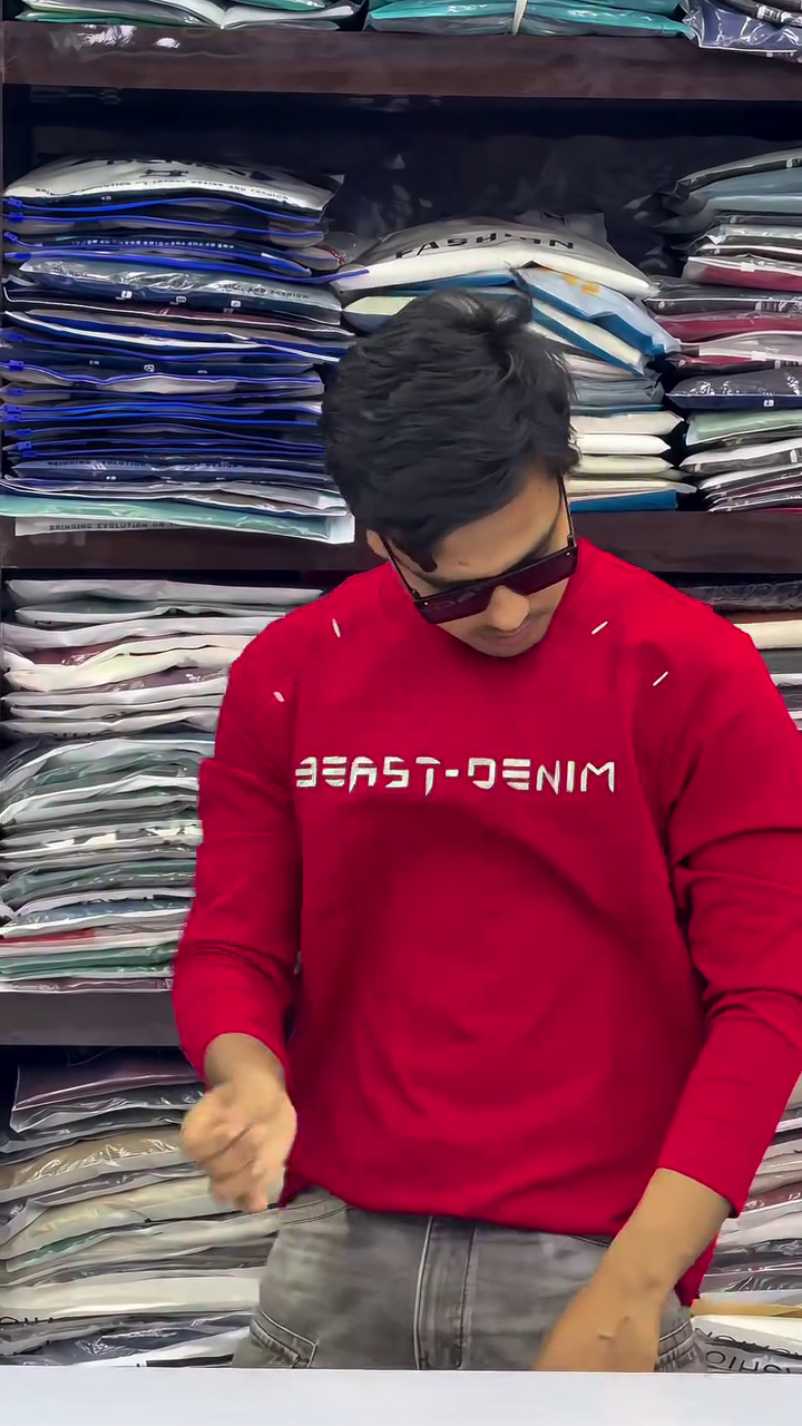 Men Red Printed Lifestyle Sweatshirt